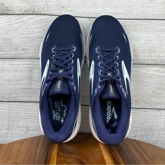 Brooks Ghost 15 Peacoat Pearl Salt Air Running Shoes 1203801B450 Women Size 11.5 - Picture 10 of 12